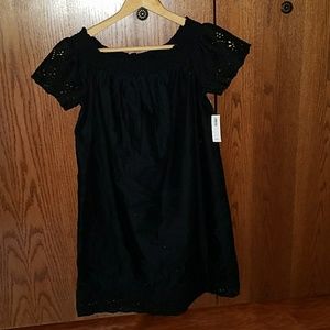 Old Navy Black Cotton Cut Out Design Dress